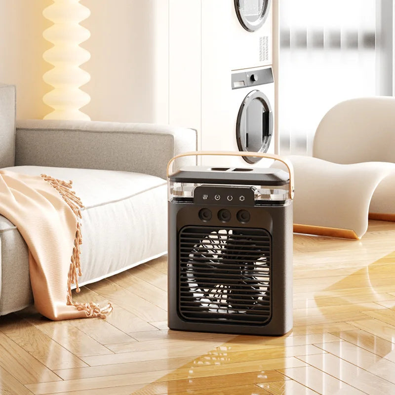 USB Electric Fan Air Conditioners Portable Cooling Fan LED Night Light Water Mist Fun 3 In 1 Air Humidifier For your Home