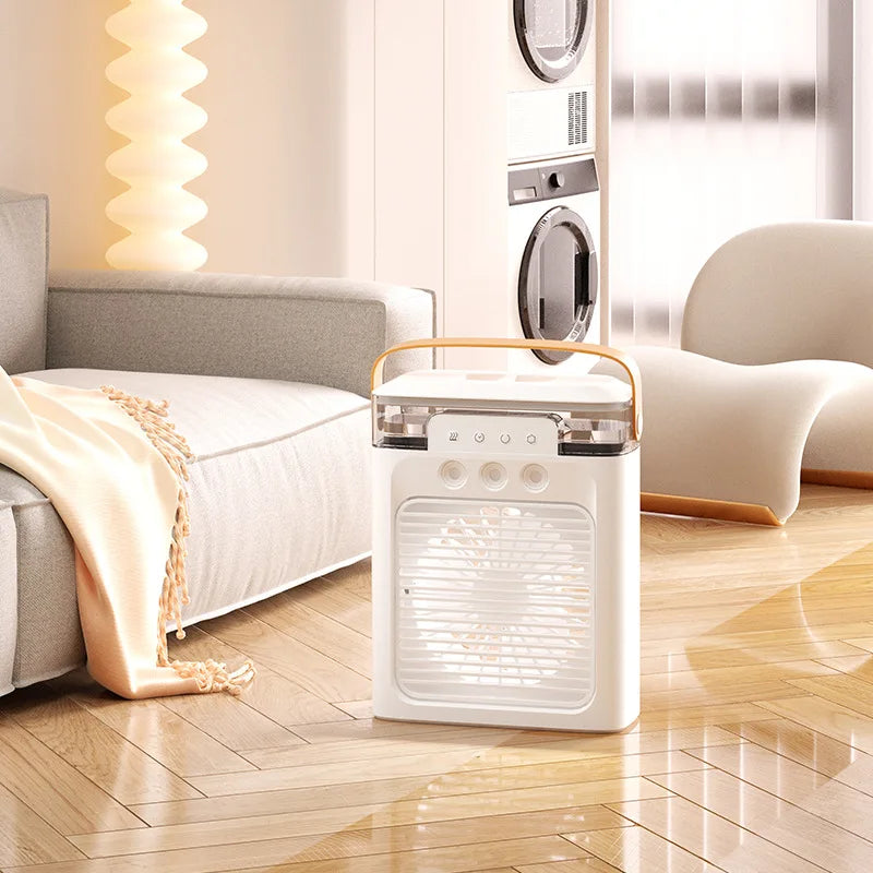 USB Electric Fan Air Conditioners Portable Cooling Fan LED Night Light Water Mist Fun 3 In 1 Air Humidifier For your Home